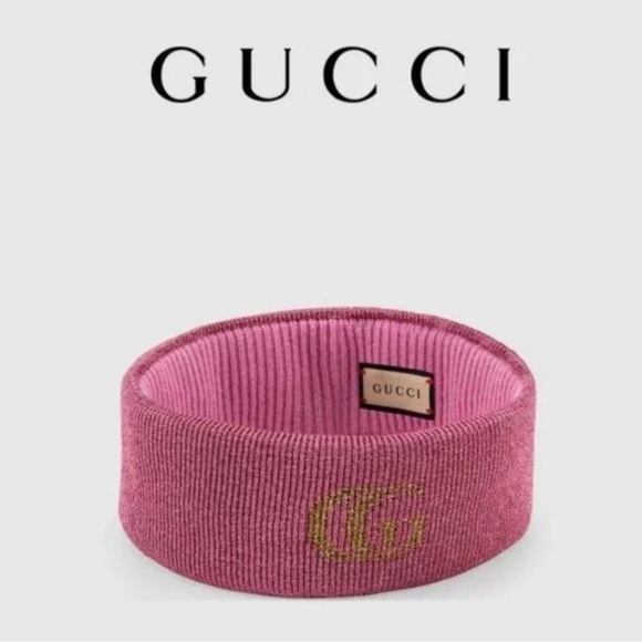 NEW ✨Gucci Pink GG Logo Headband